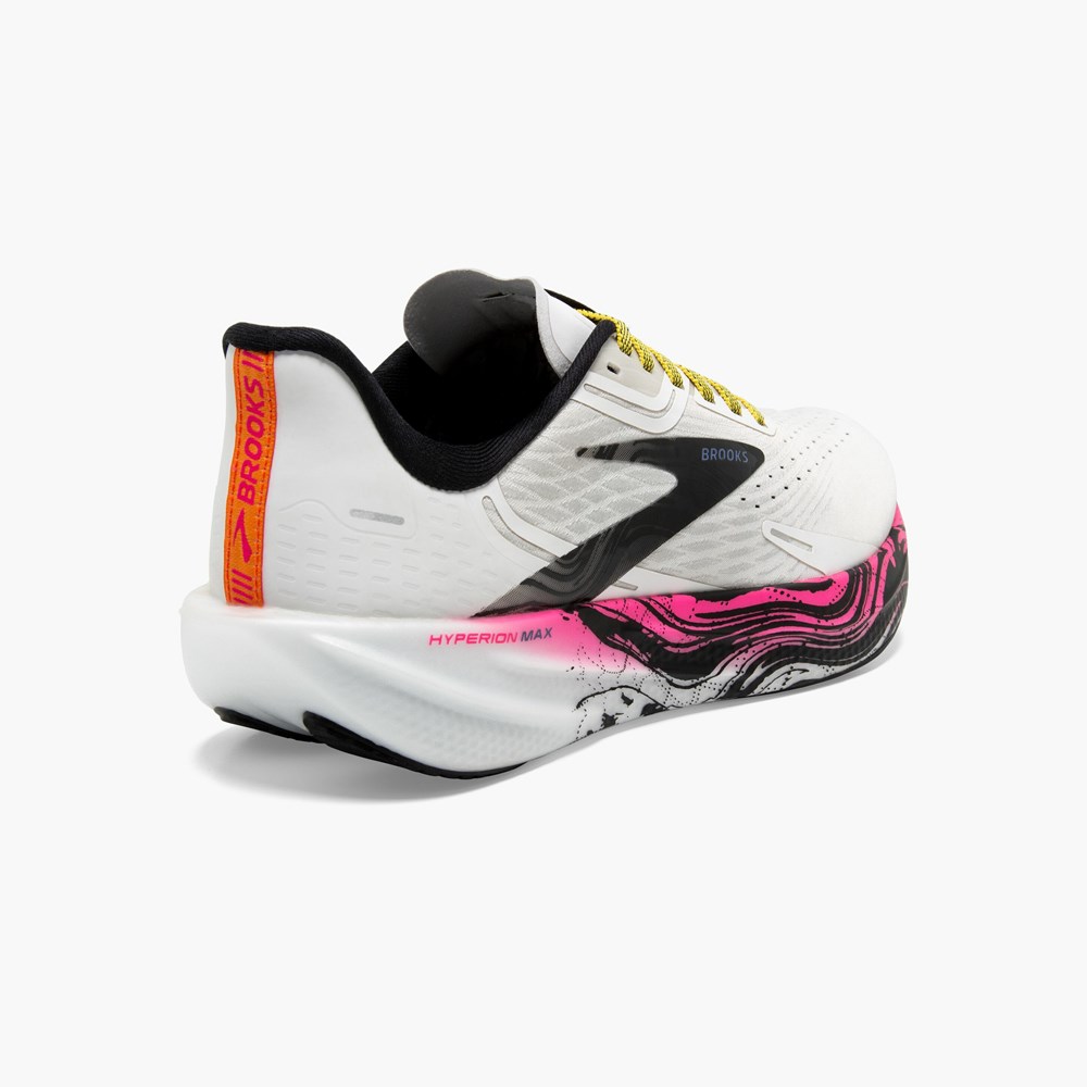 Chaussures Running Route Brooks Hyperion Max Blanche Noir Femme | CAN-7924103